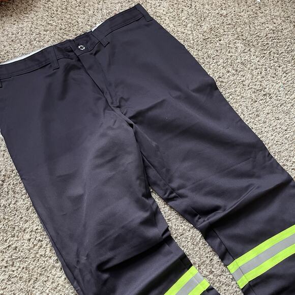 Big Bill Mens Welders Pants Hunting Neon Yellow Trim New Size 38x32 Black Canada - Picture 2 of 8